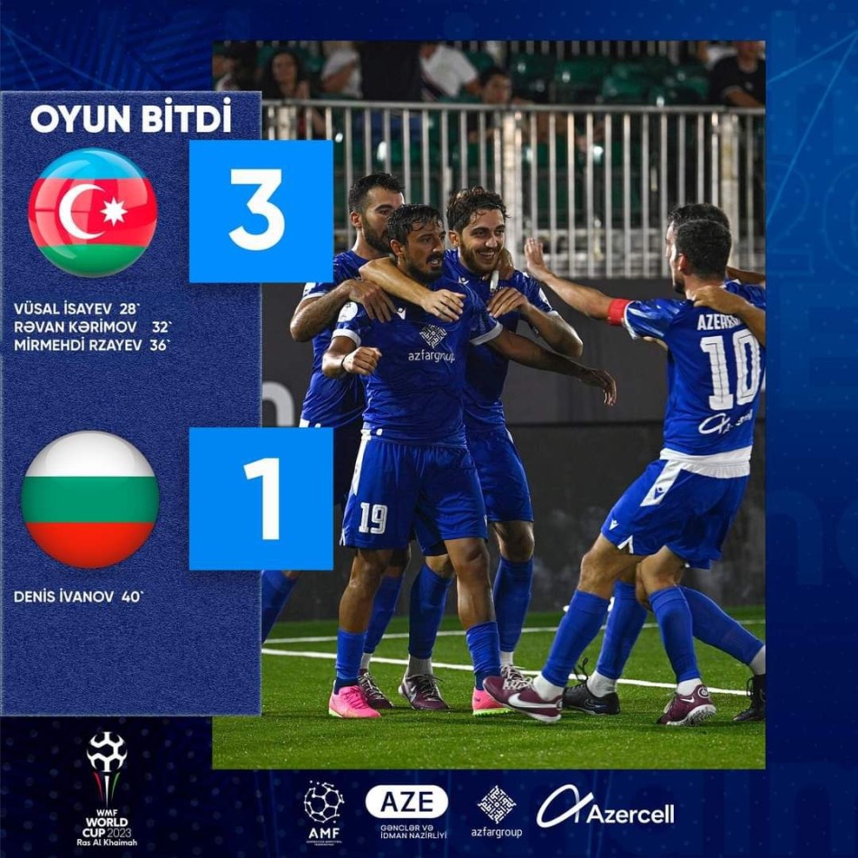 Minifutbol üzrə Azərbaycan millisi yarımfinala vəsiqə qazandı!